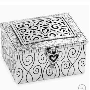 Brighton Silver Heart Motif Box
